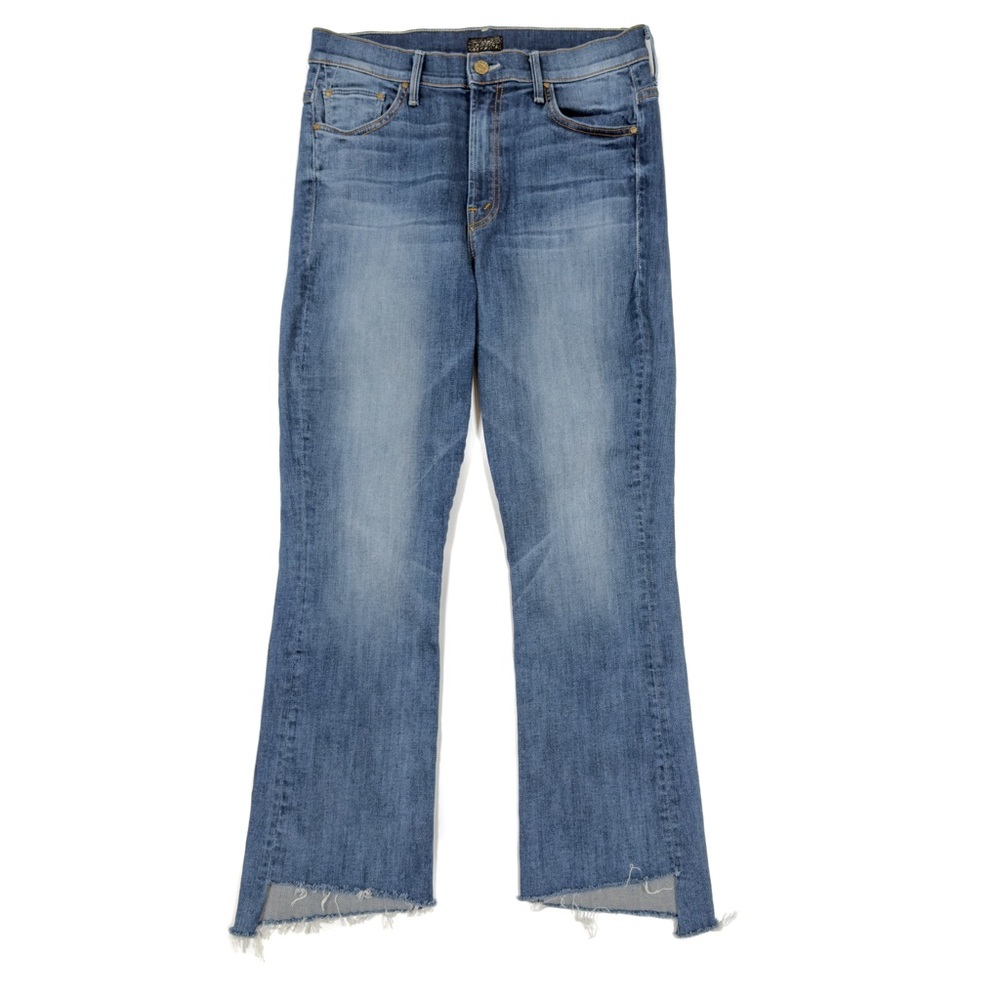 Mother Insider Crop Step Fray in Not Rough Enough Wash Women’s Cropped Jeans 29